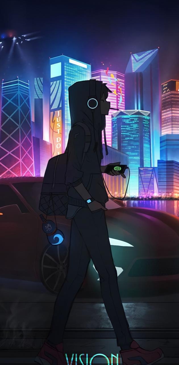 Neon Anime Boy Wallpapers Wallpaper Cave