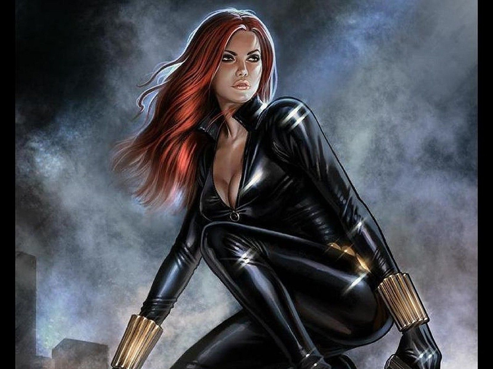 Black Widow Cartoon Wallpapers Wallpaper Cave