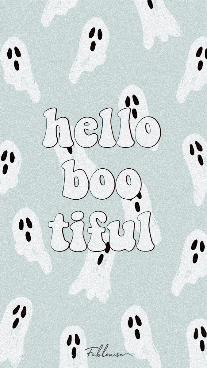 Blue And White Cute Halloween Wallpapers Wallpaper Cave