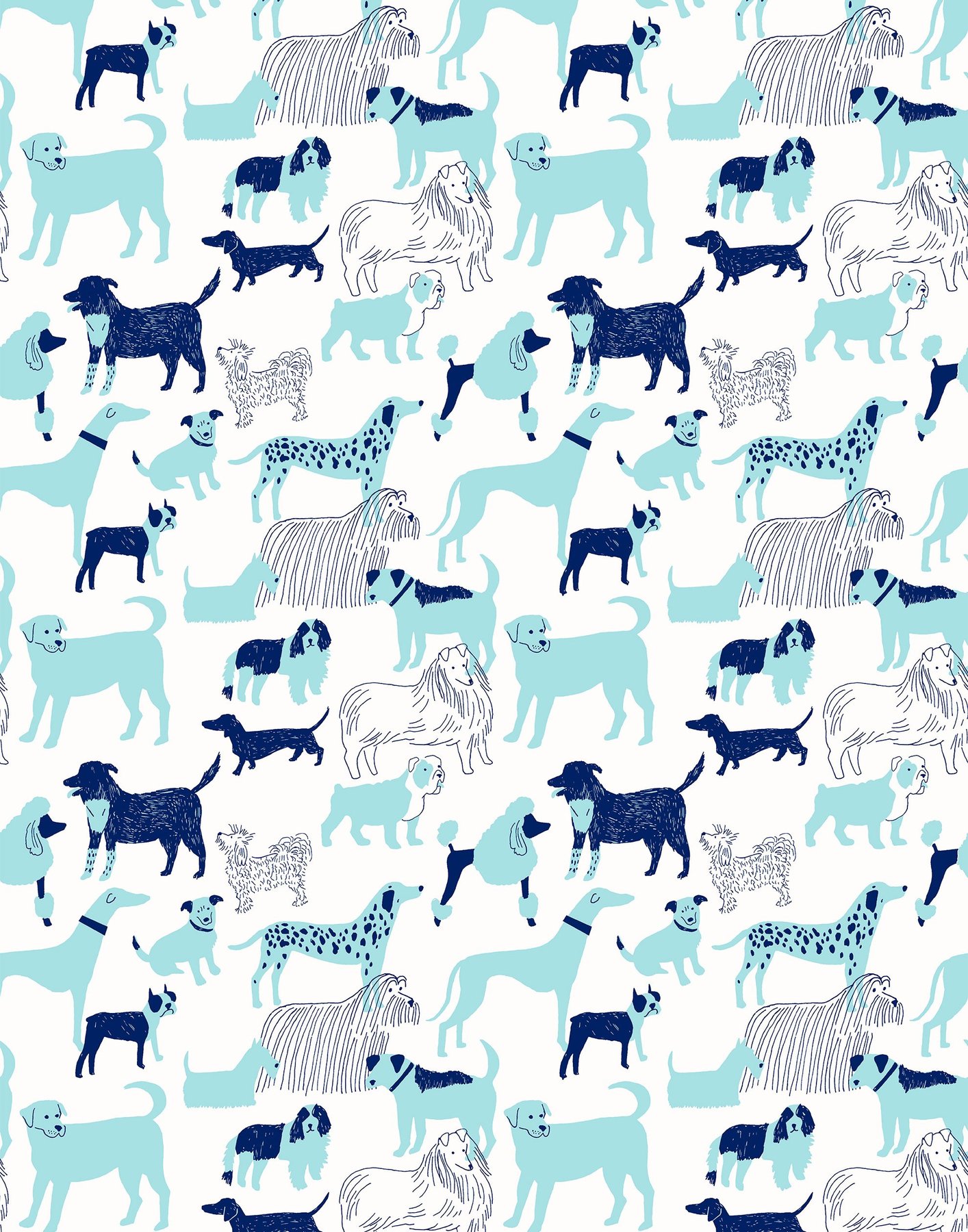 Dog Pattern Wallpaper