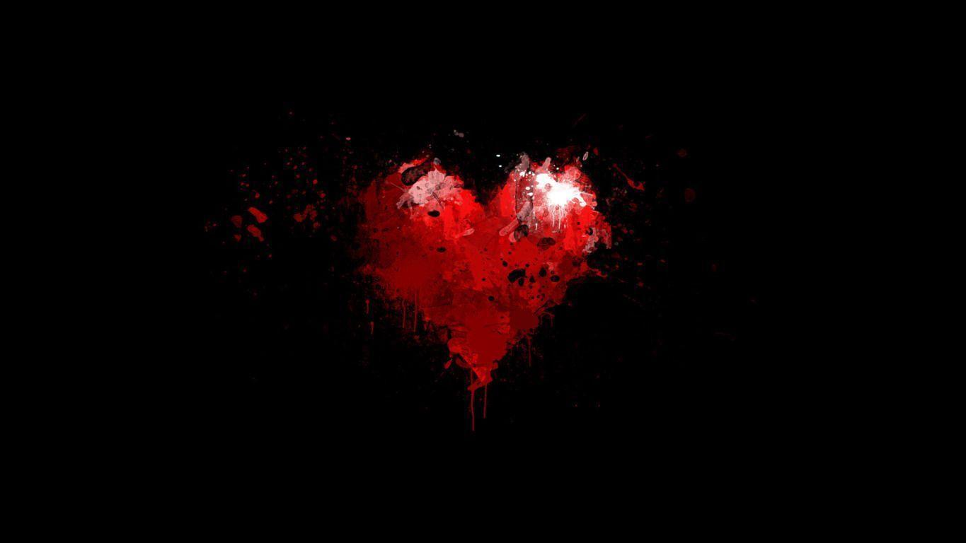 Heart Black Backgrounds Wallpaper Cave