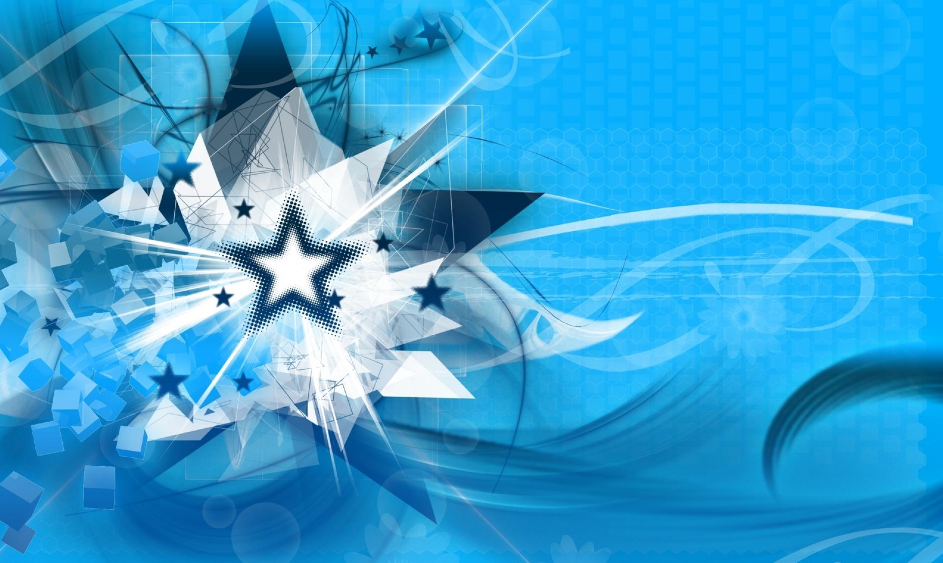 Blue shapes Wallpaper HD Download