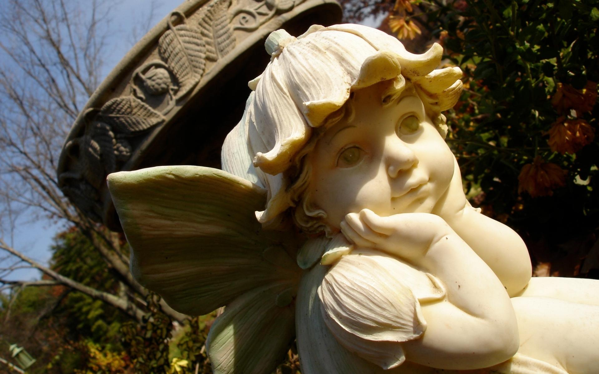 Cherub Statue Wallpaper HD Download