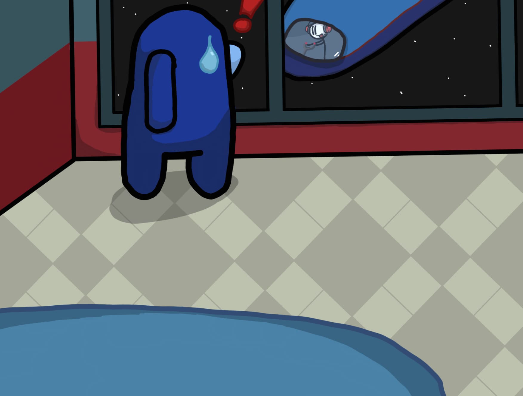 Among Us 2048 x 2048 iPad wallpaper download