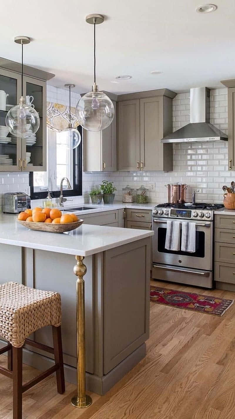 Download Modern Gray Android Kitchen Background