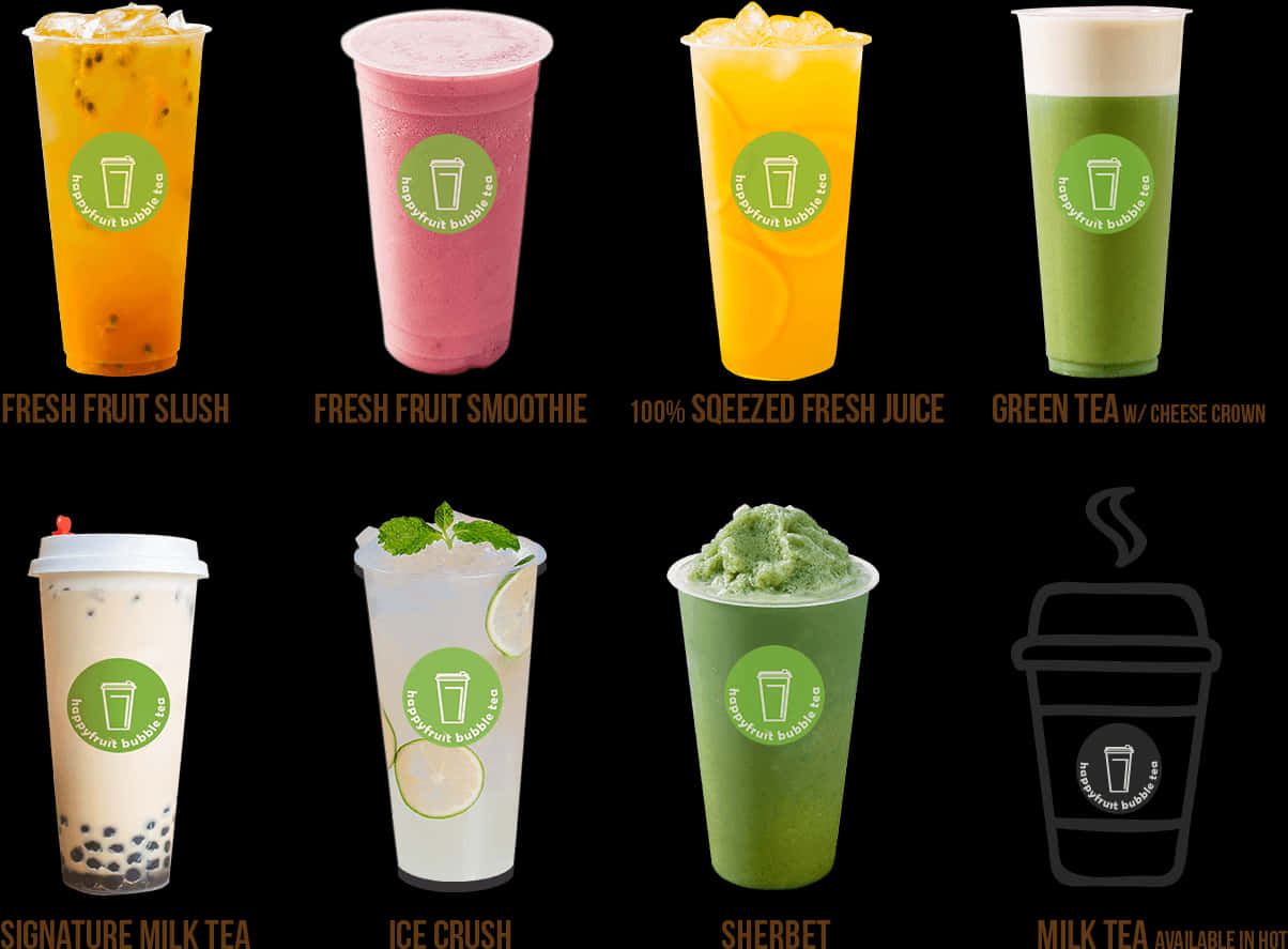 Download Assorted Bubble Tea Menu Items
