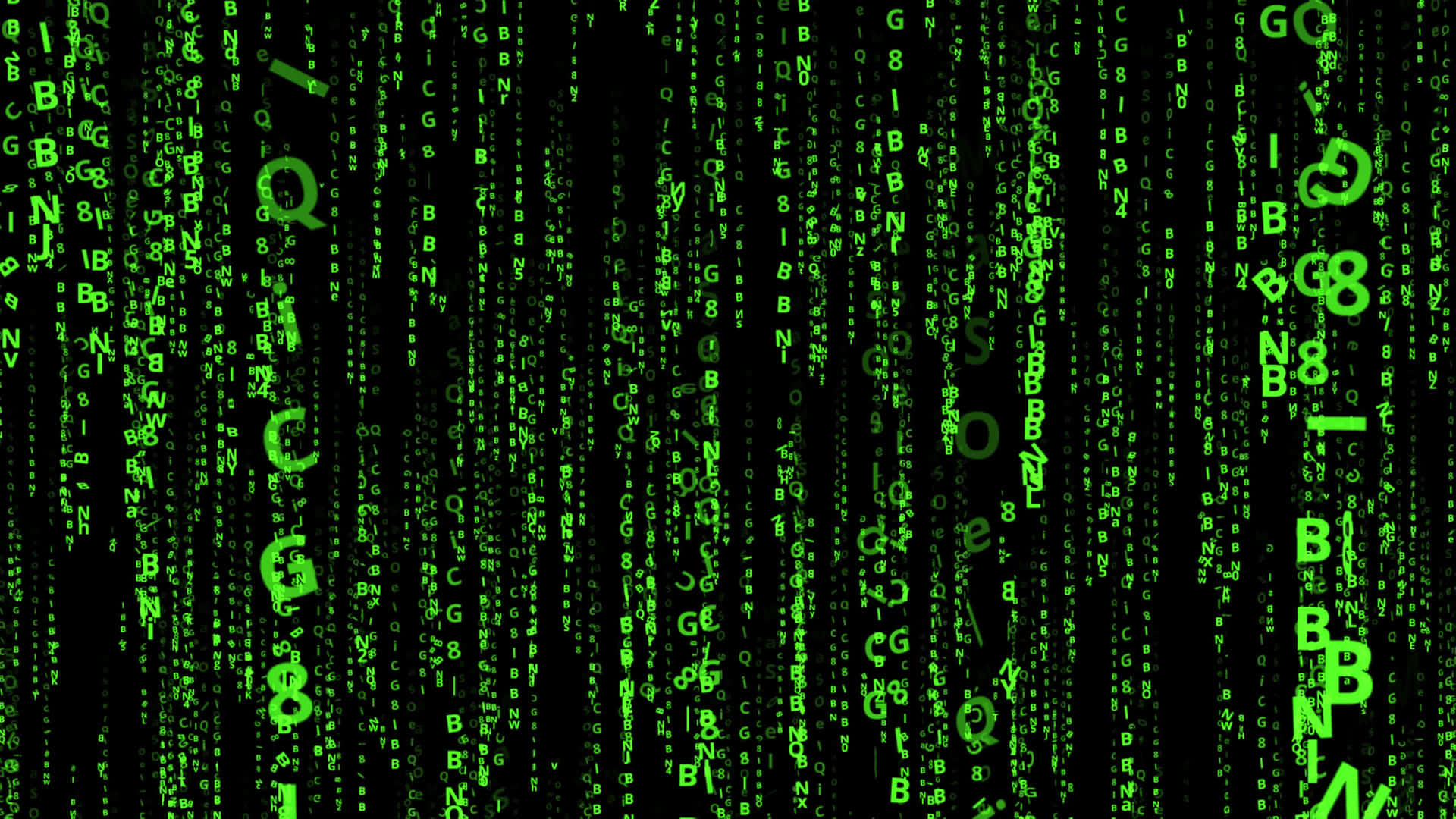 Download The Matrix Code In Green And Black Wallpaper | Wallpapers.com