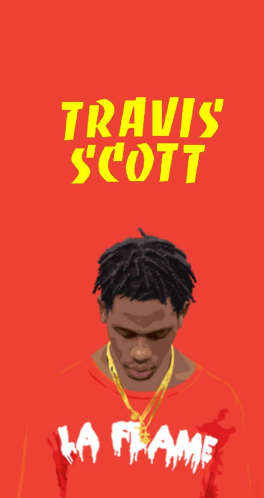 Download Travis Scott La Flame Rap Album Art IPhone Wallpaper
