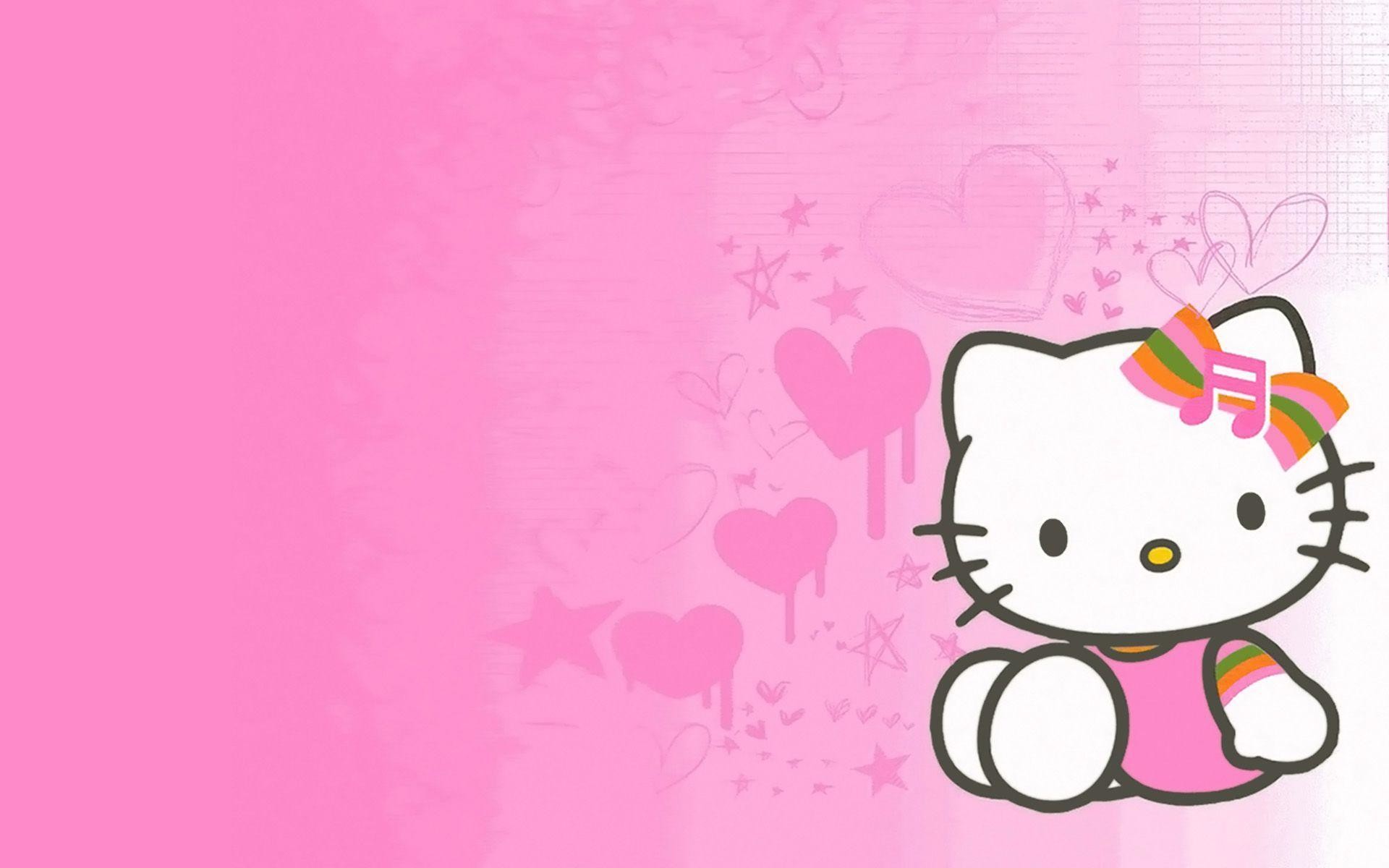 Hello Kitty Pink Bow Wallpaper