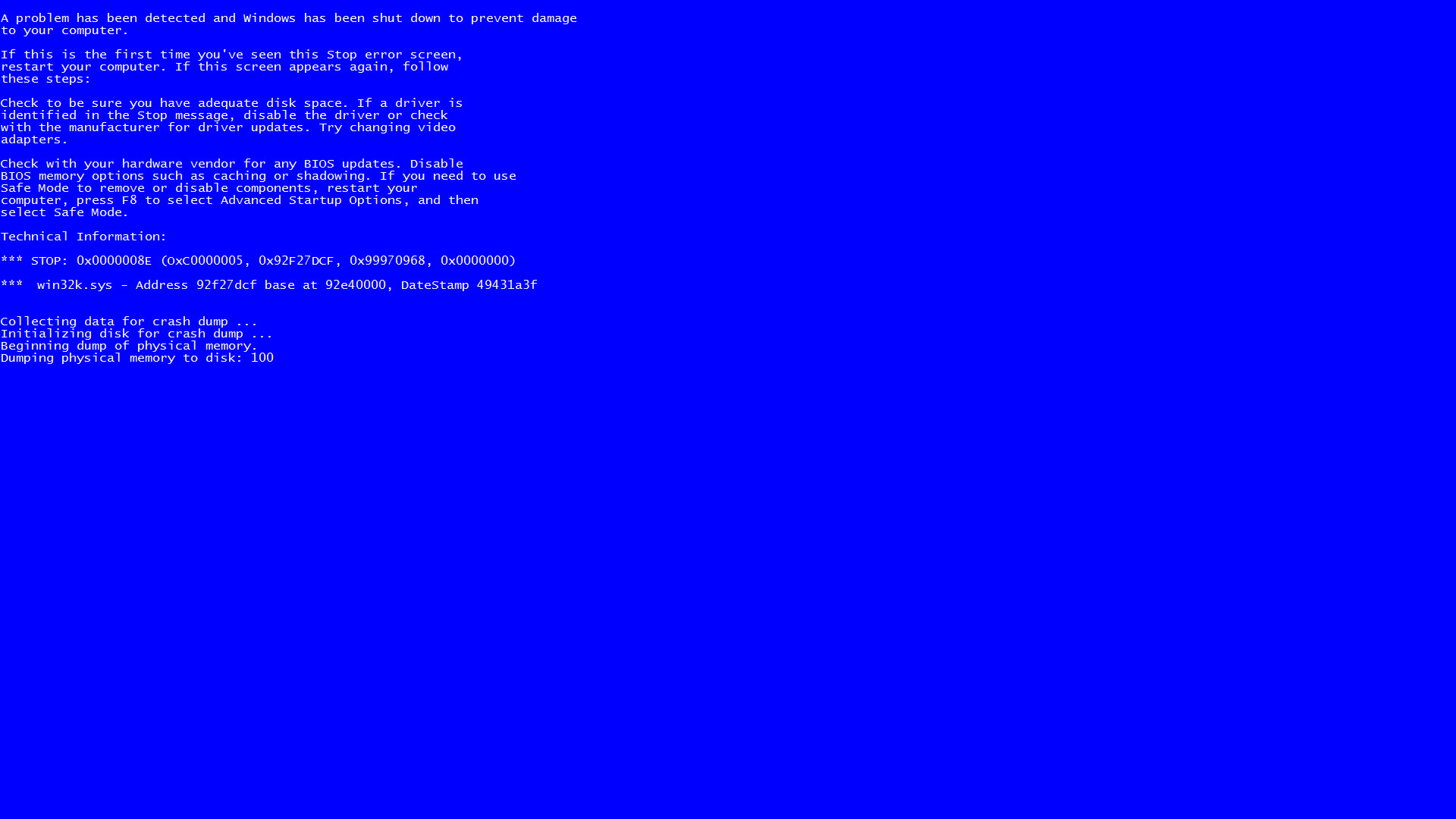 Blue Screen of Death Wallpaper (67+ pictures) WallpaperSet