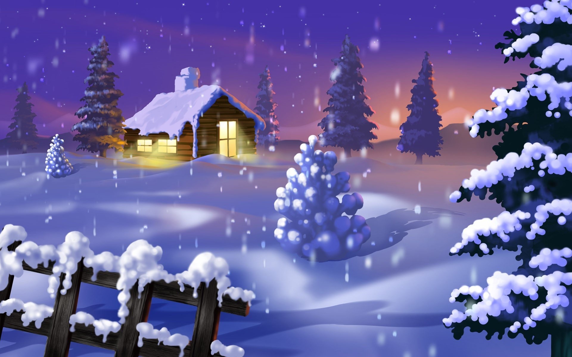 Christmas Cottage Wallpaper (64+ pictures)