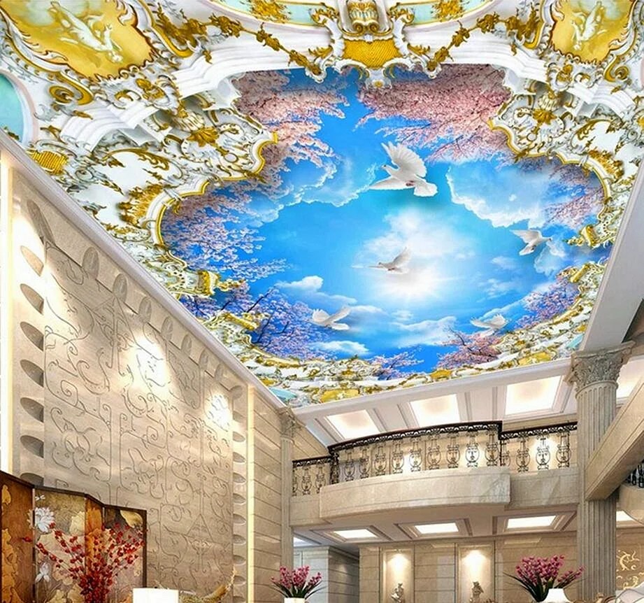 3D Ceiling Mural Wallpapers WallpapersHigh