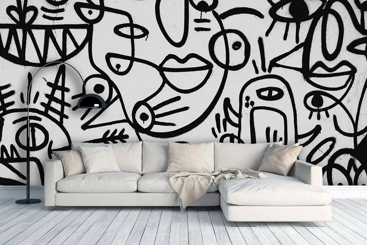 Black And White Wall Mural Wallpapers WallpapersHigh