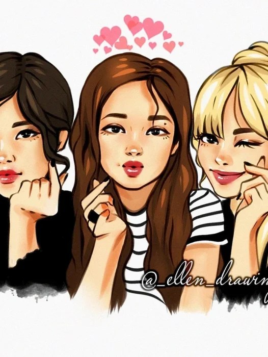 Blackpink Cartoon Wallpapers WallpapersHigh