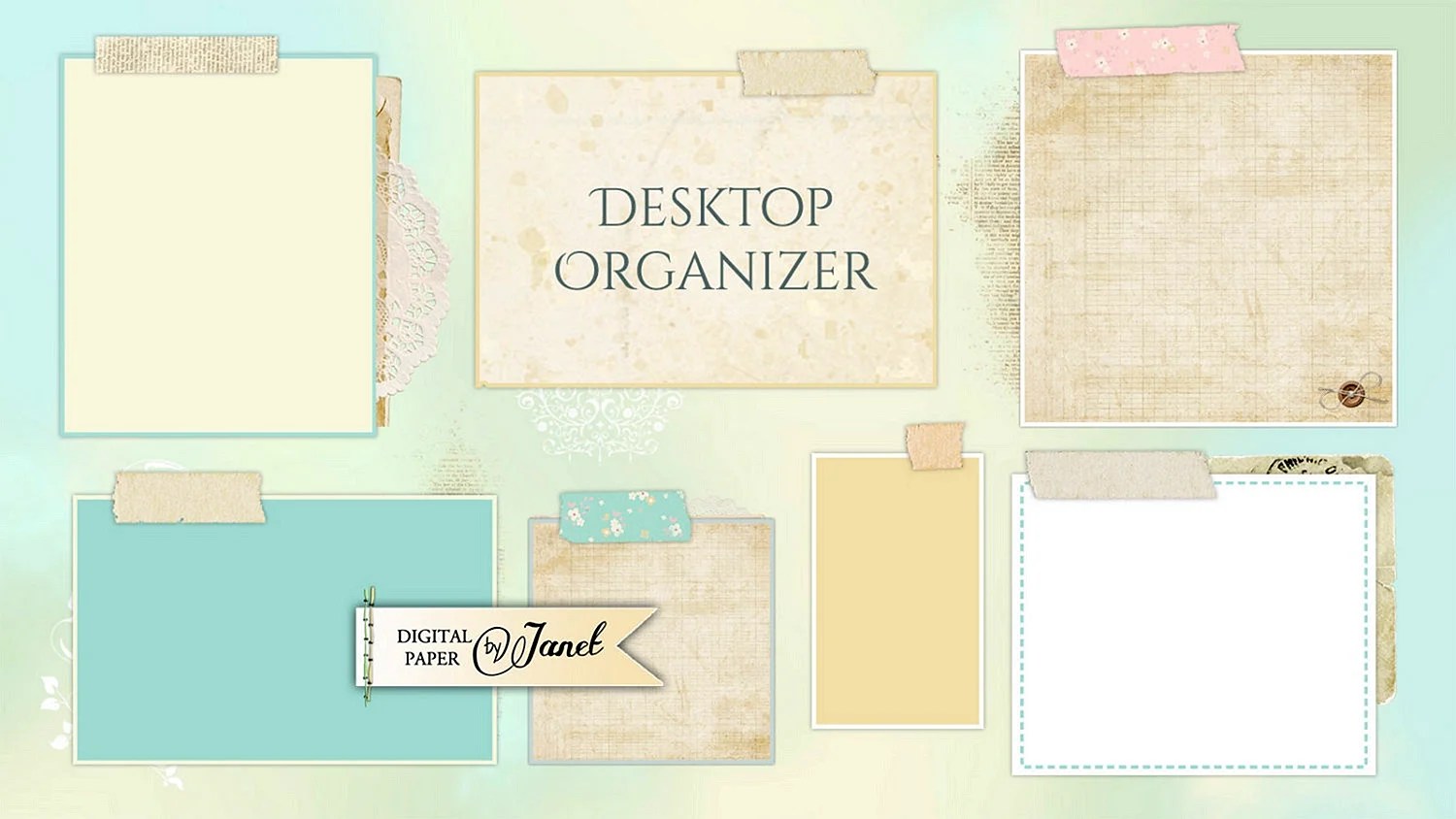 Download Blue Desktop Organizer Wallpaper WallpapersHigh