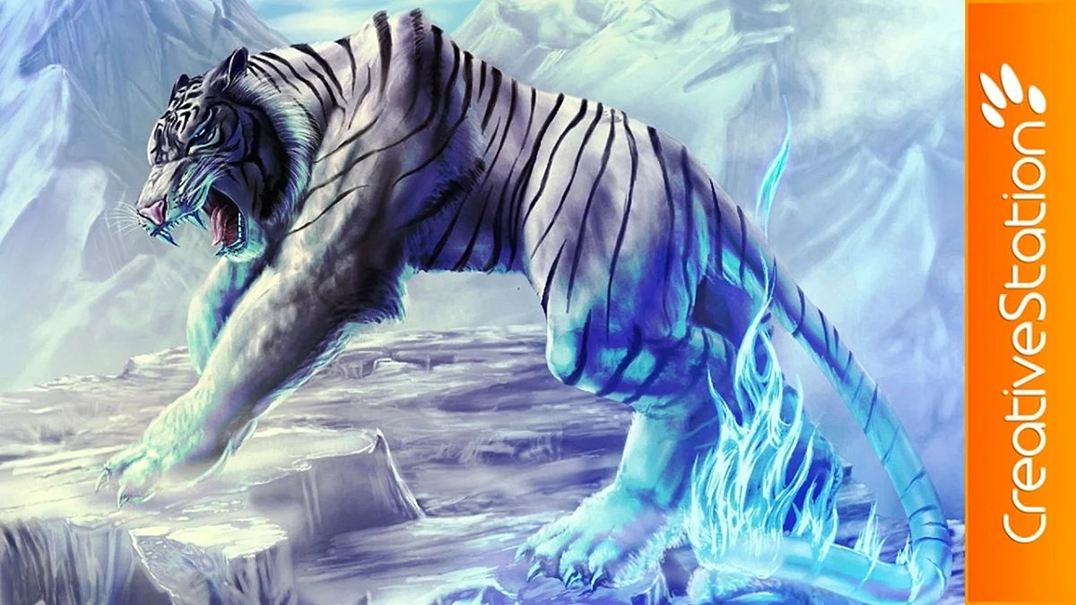 Blue Fire Tiger Wallpapers Free Blue Fire Tiger Backgrounds