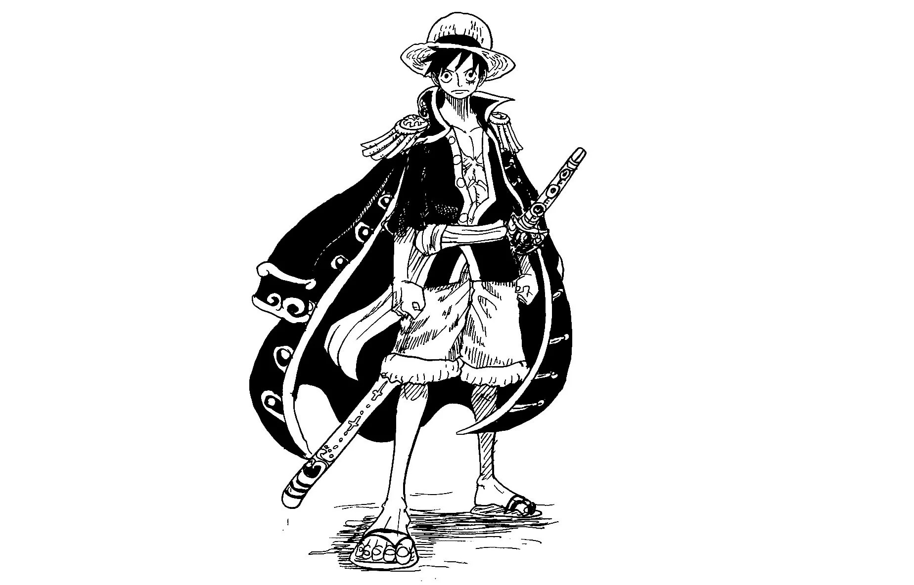 One Piece Luffy Black And White Wallpapers Free One Piece Luffy Black