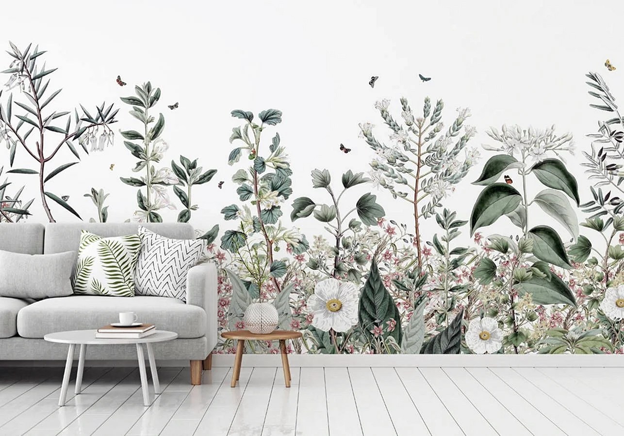 Botanical Wall Mural Wallpapers WallpapersHigh