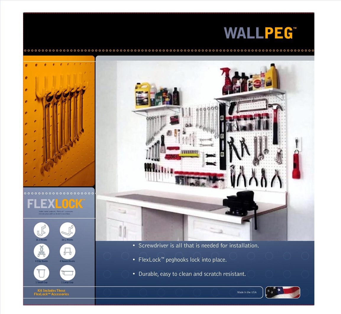 32" by 72" Wallpeg Pegboard Kit
