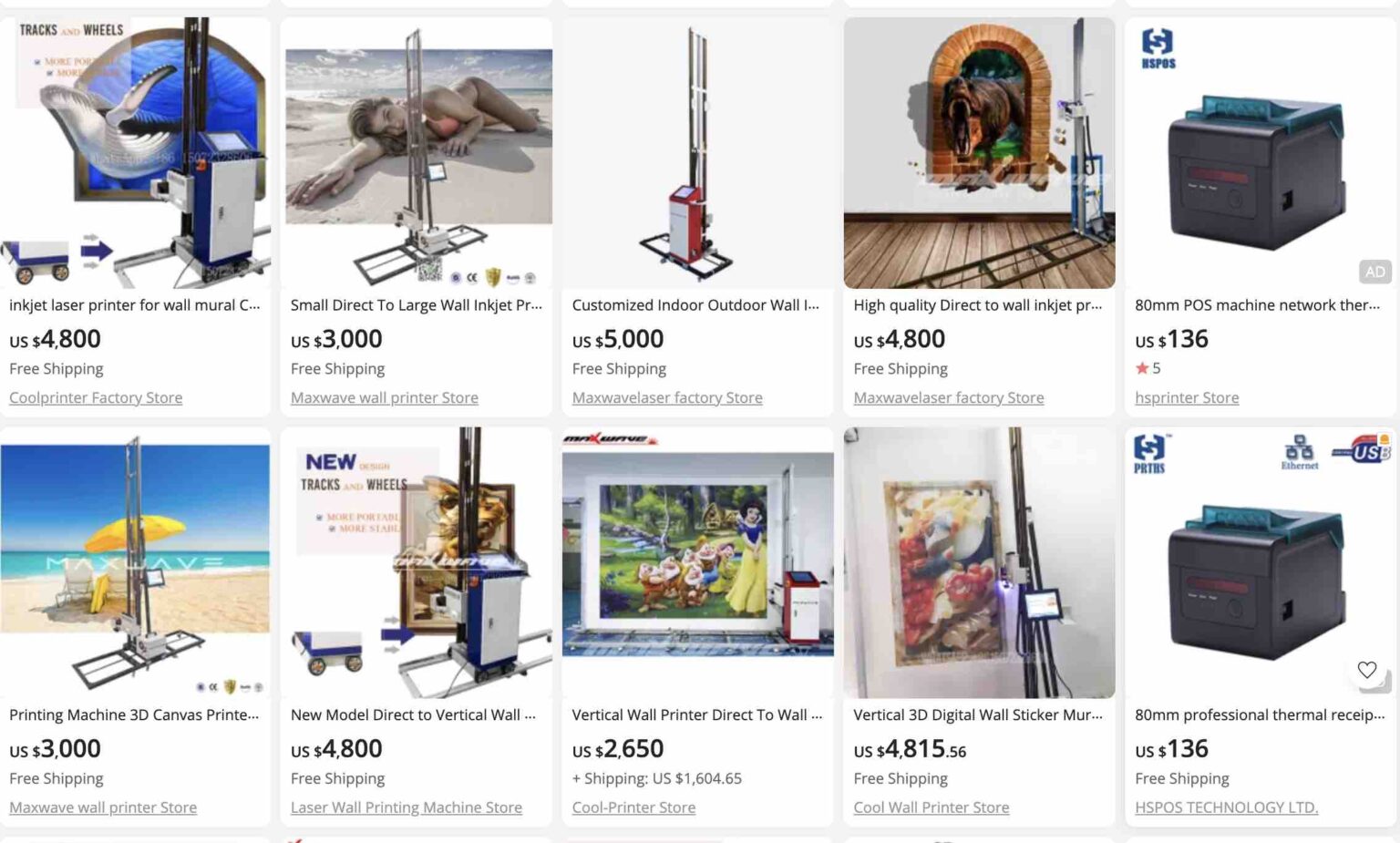 What's Wall Printer's Price And Differences? Vertical Wall Printer