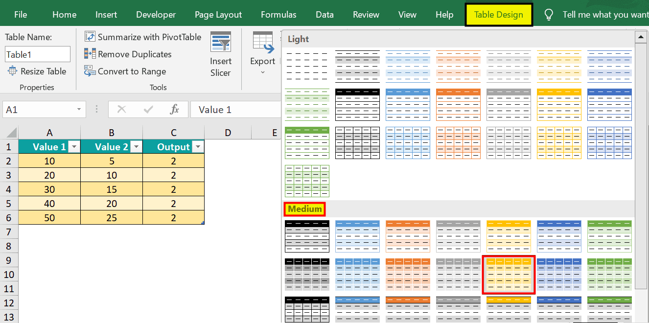 Excel Table Styles & Formats How to Create? Example, Template.