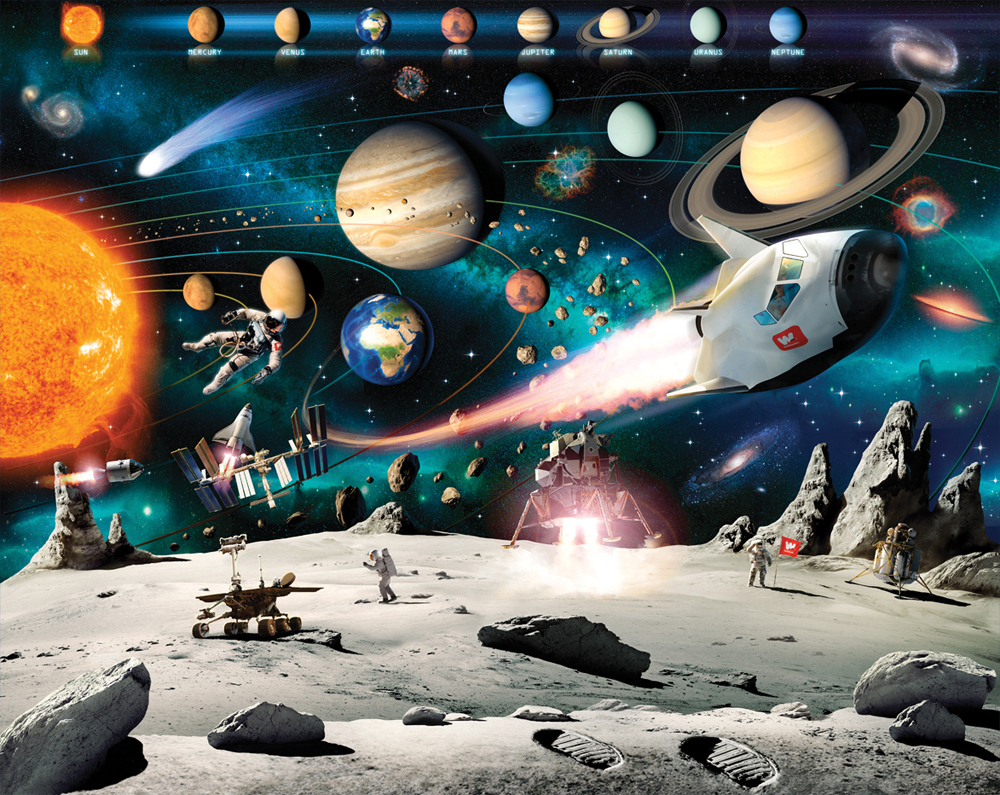 Deep Space Adventure Bedroom Mural 10ft X 8ft Walltastic