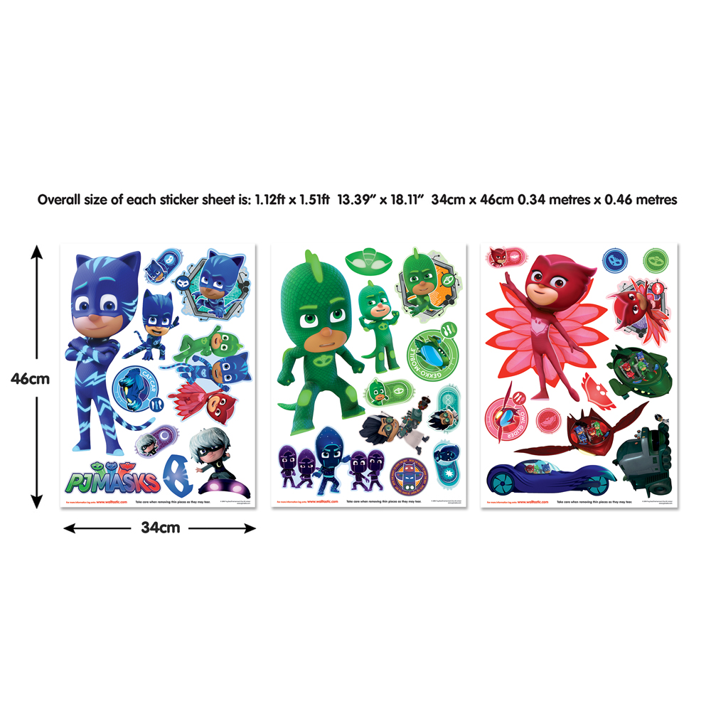 PJ Masks Removable & Reusable Wall Stickers Walltastic