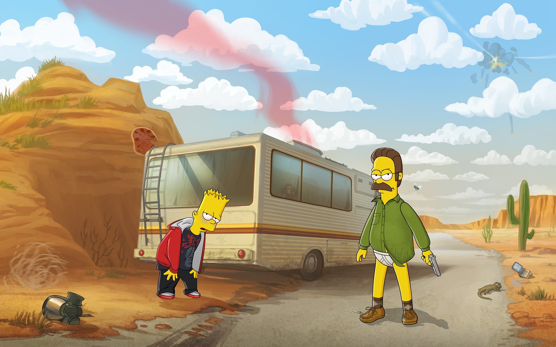 The Simpsons, Breaking Bad, Humor, Ned Flanders, Bart Simpson