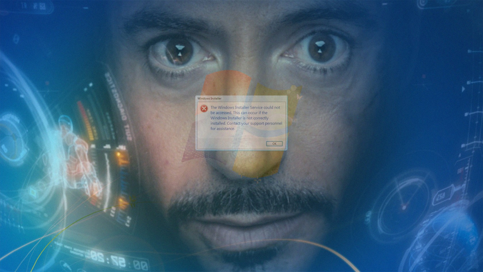 Iron Man, Jarvis, Operating Systems, Errors, Windows 7 Wallpapers HD