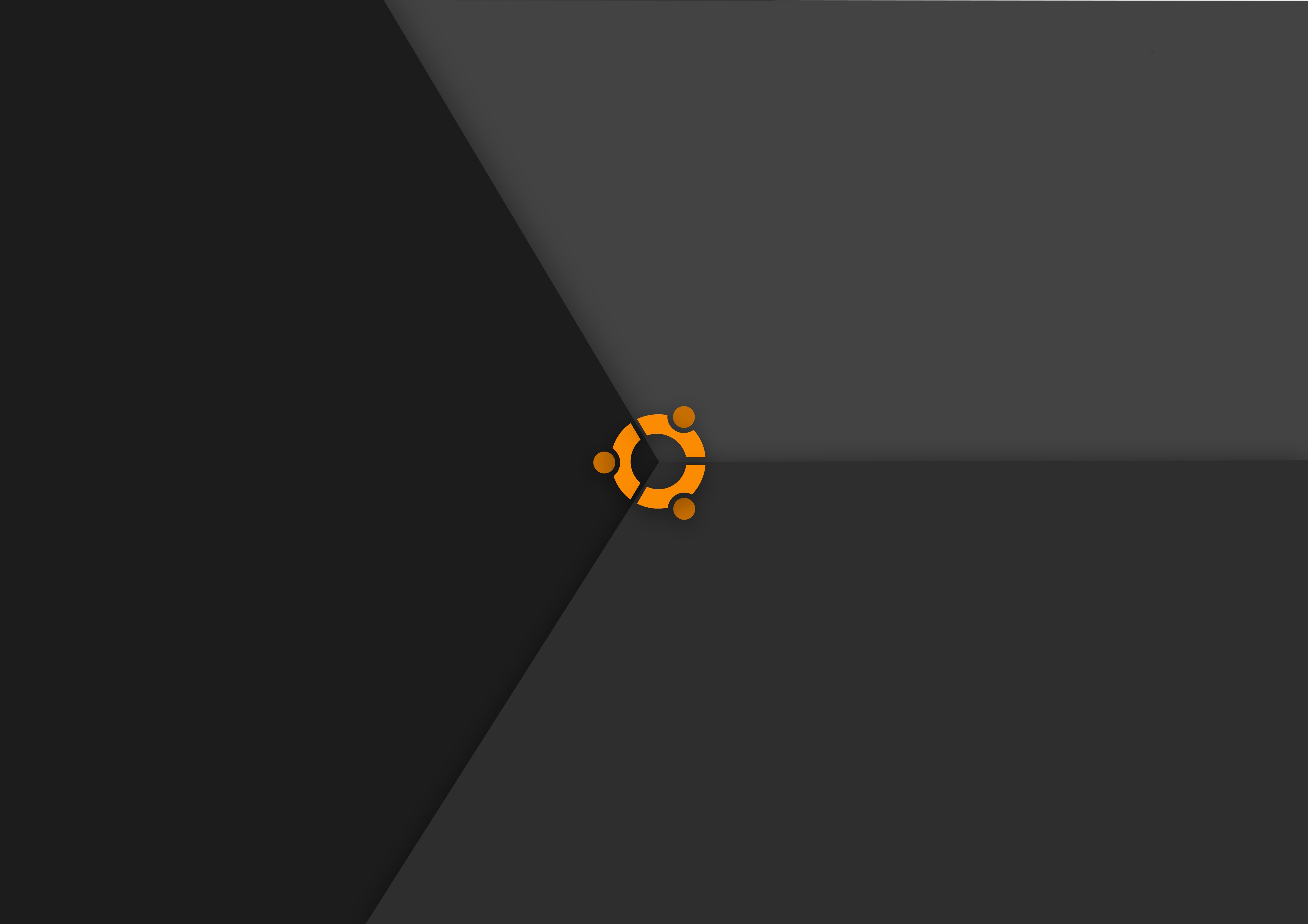 Ubuntu, Linux, Black, grey, Simple background Wallpapers HD / Desktop