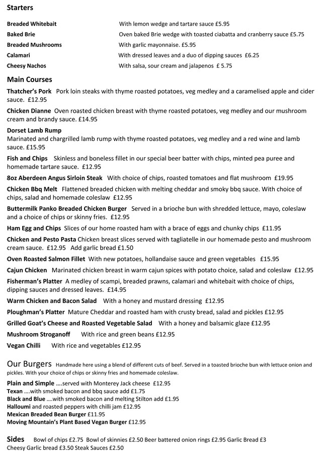 The Walnut Tree Inn Mere Quality Pub Food served all day B&B