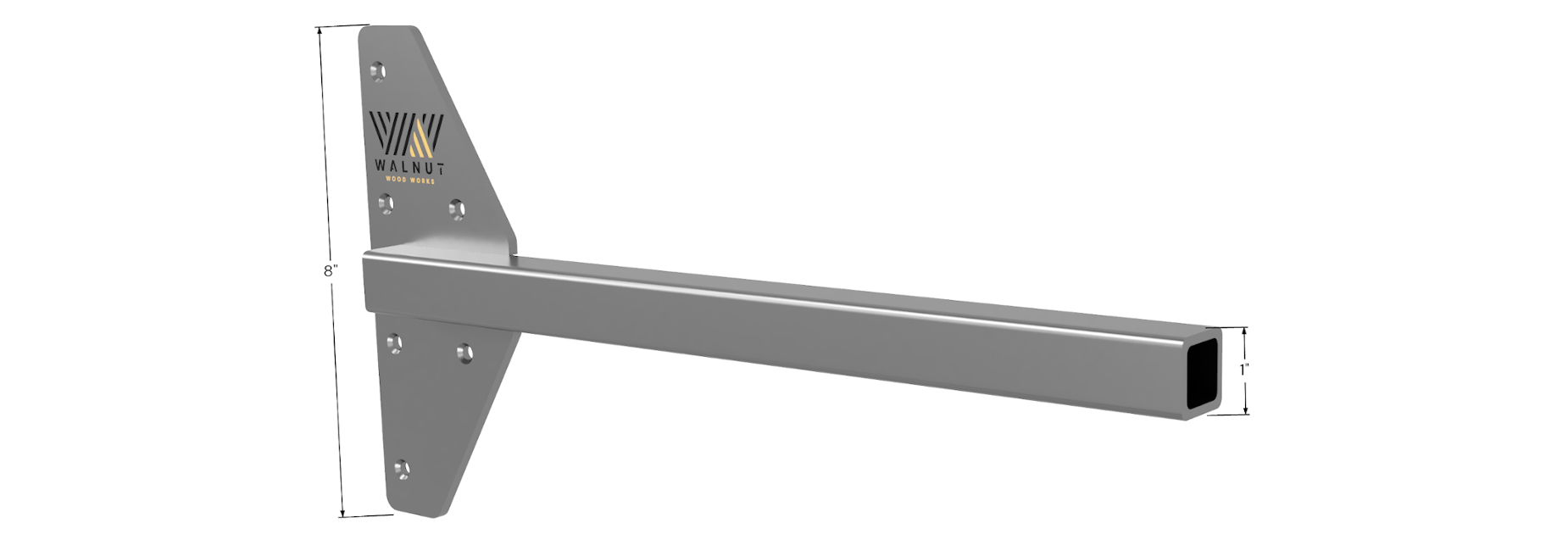 Super Duty Floating Desk Bracket Walnut Wood Works