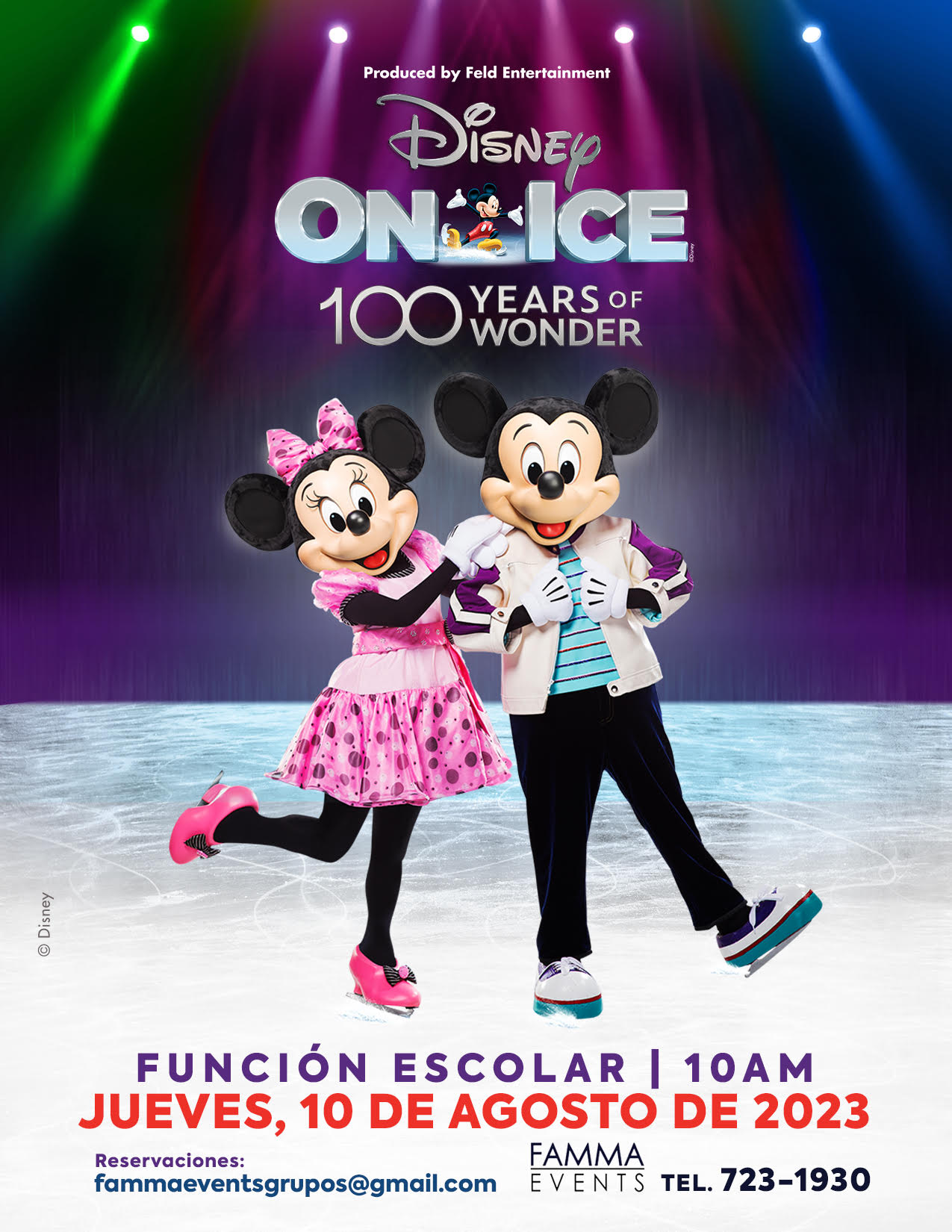 DISNEY ON ICE 100 YEARS OF WONDER, ANUNCIA FUNCION ESCOLAR Walo