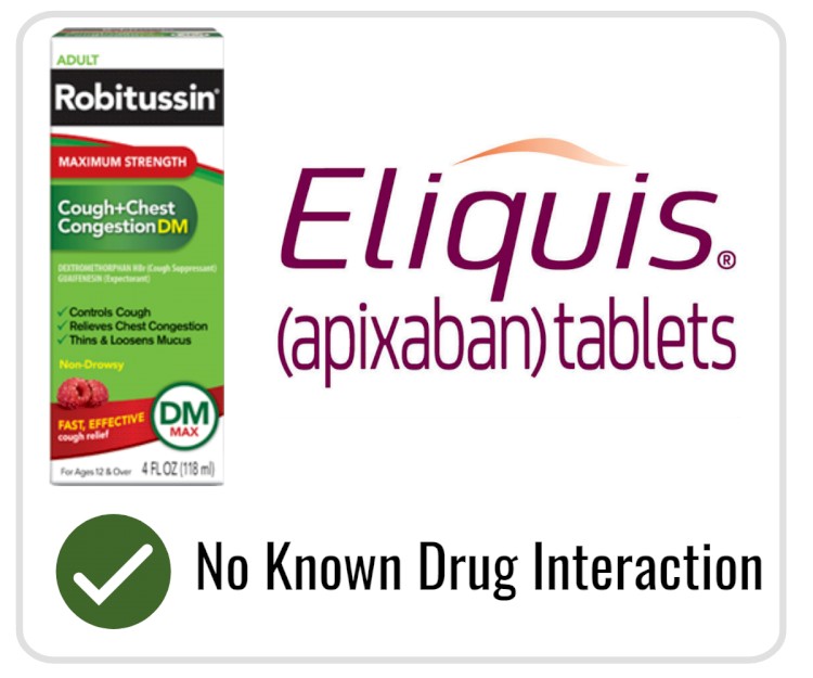 Robitussin DM With Eliquis Interaction