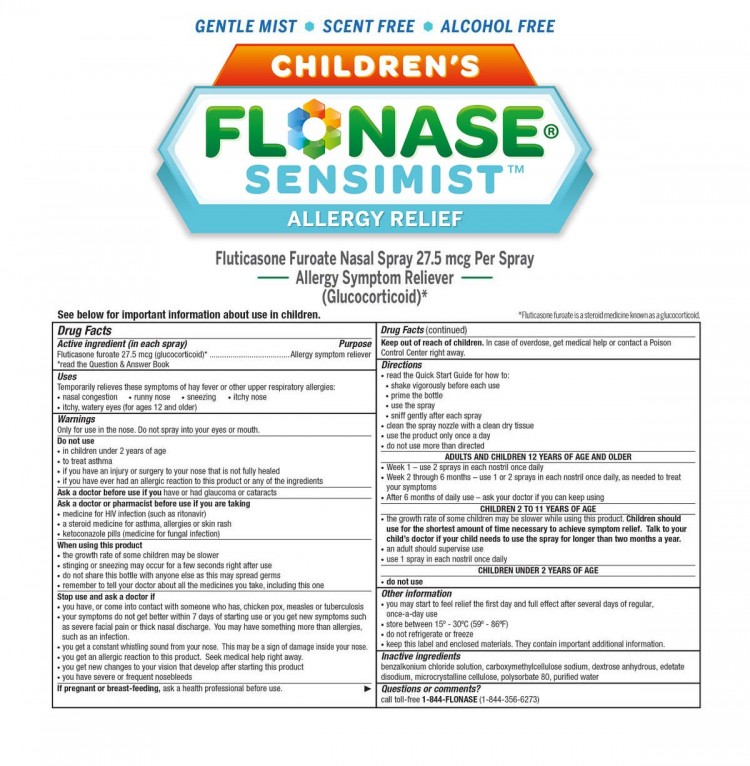 Children's Flonase Sensimist Vs. Adult Flonase Sensimist