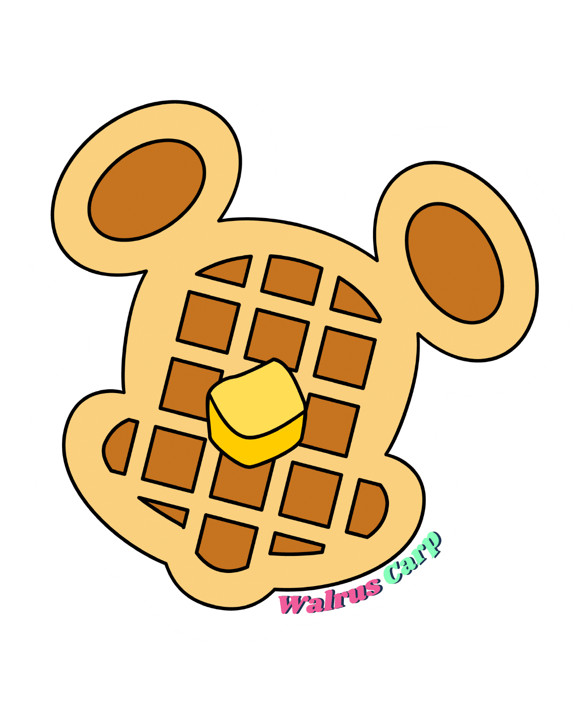 Mouse Waffle Sticker Walrus Carp