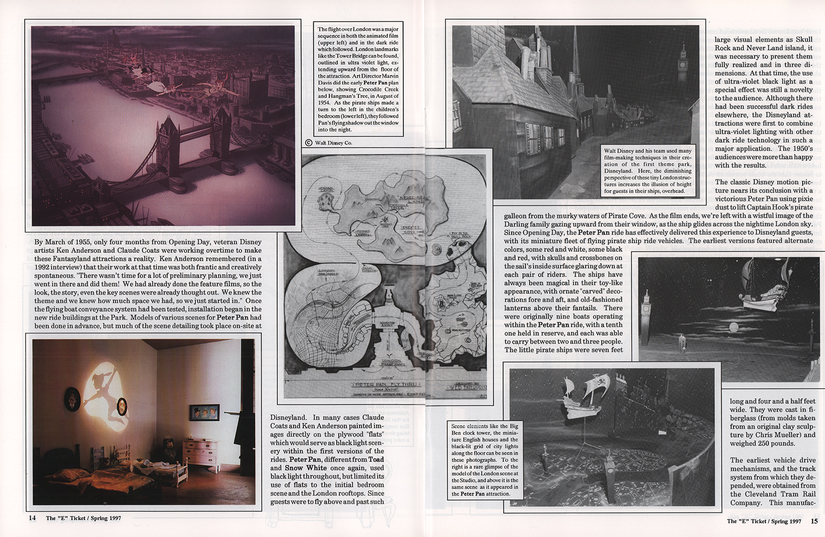 From 1955 to 2015 Disneyland's Peter Pan's Flight in The "E" Ticket