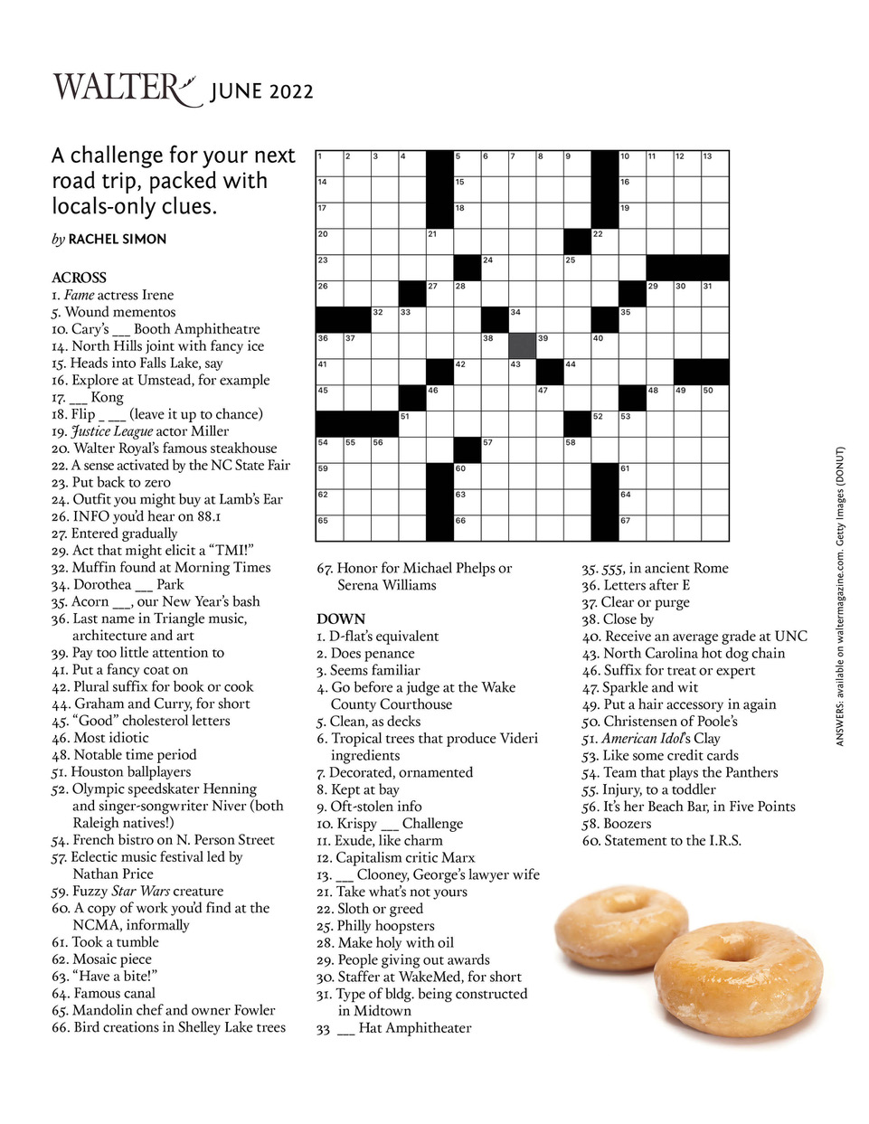 Crossword Raleigh Riddles WALTER Magazine