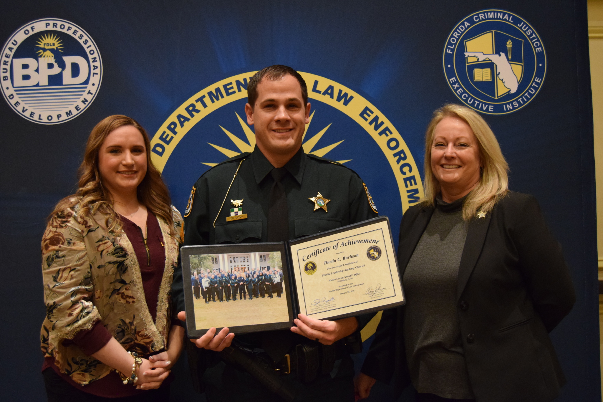 LAW ENFORCEMENT LEADERS GRADUATE FROM 40TH FLORIDA LEADERSHIP ACADEMY Walton County Sheriff's