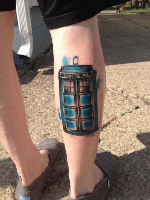 Geeky Tardis Leg Tattoo 667_x_500_jpg