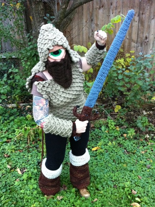 Amazing Homemade Crocheted Cyclops Costume