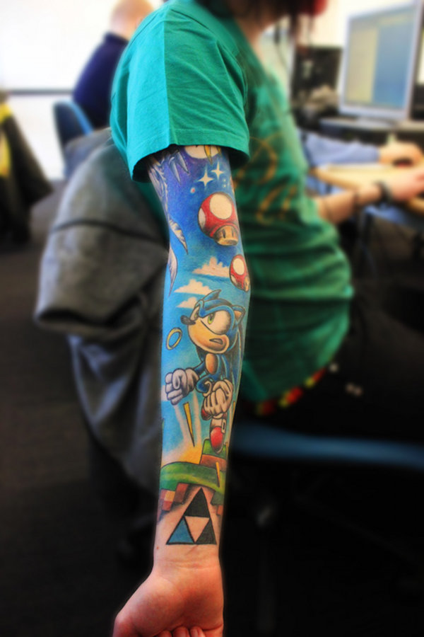 Awesome Gaming Legends Sleeve Tattoo