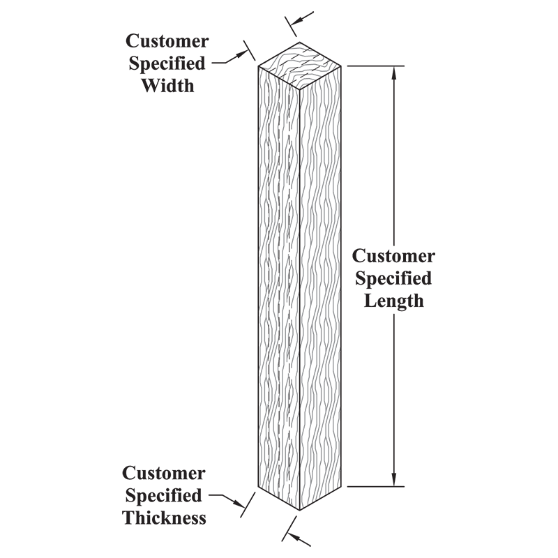 Square Post / Leg (Custom Size) WalzCraft