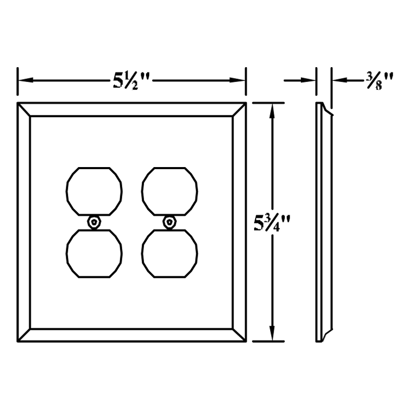 Electrical Plate Receptacle Double WalzCraft