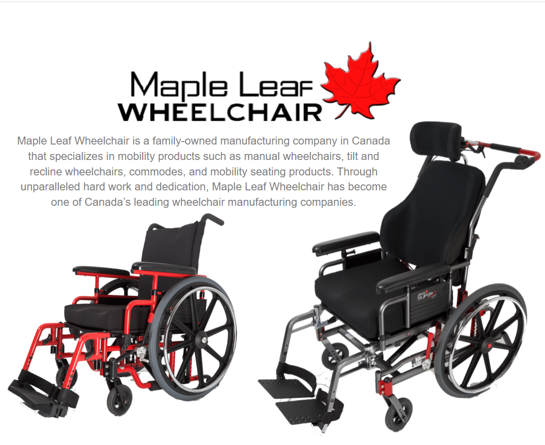 Maple Leaf Custom Wheelchairs Wellness & Mobility Inc