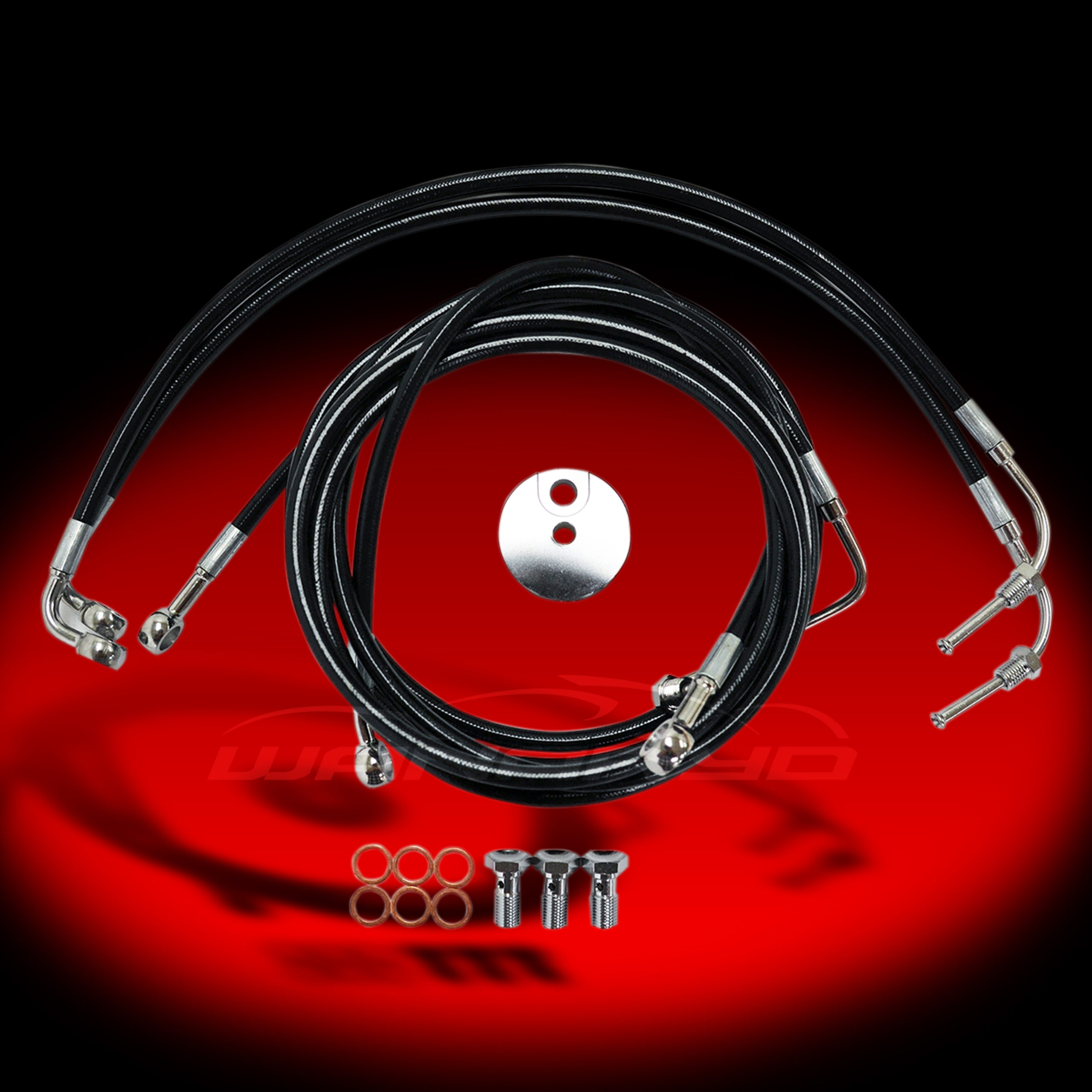 Stainless Steel Brake Line Kit BLK 0913 Touring W/ABS 1820" Hangers