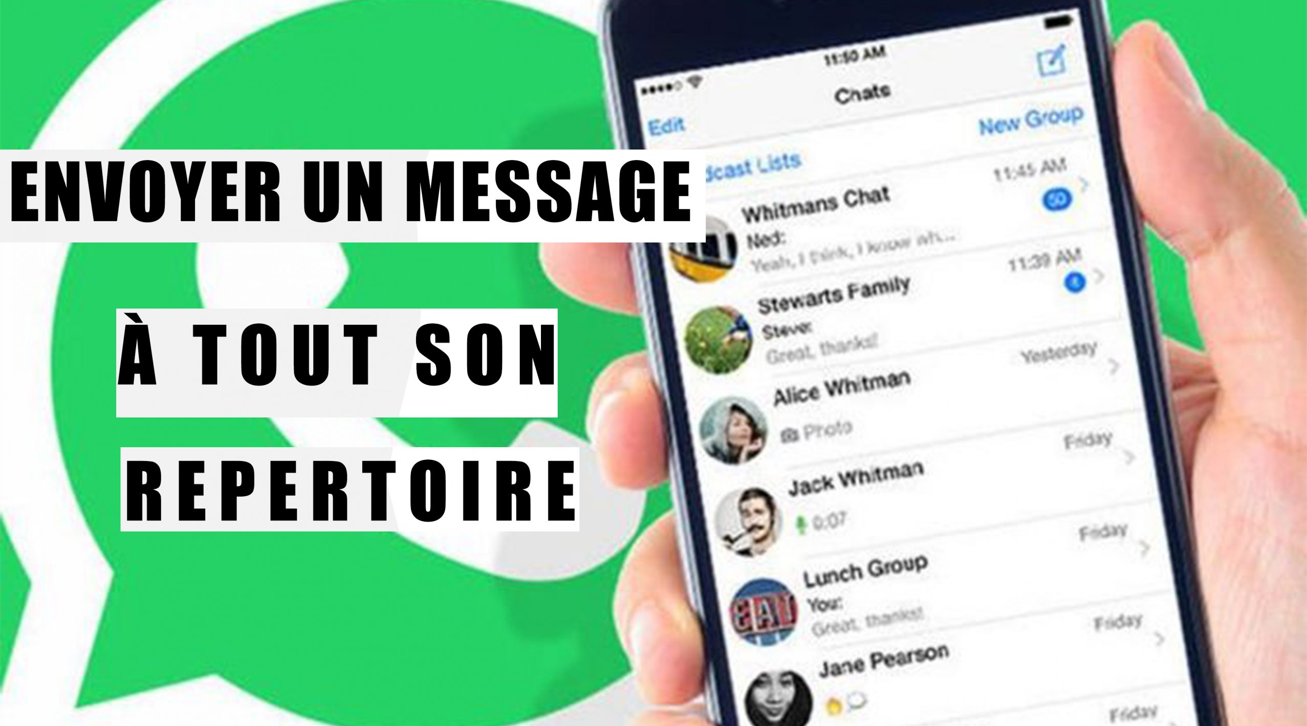 Envoyer un message à tout son repertoire WhatsApp en un clic