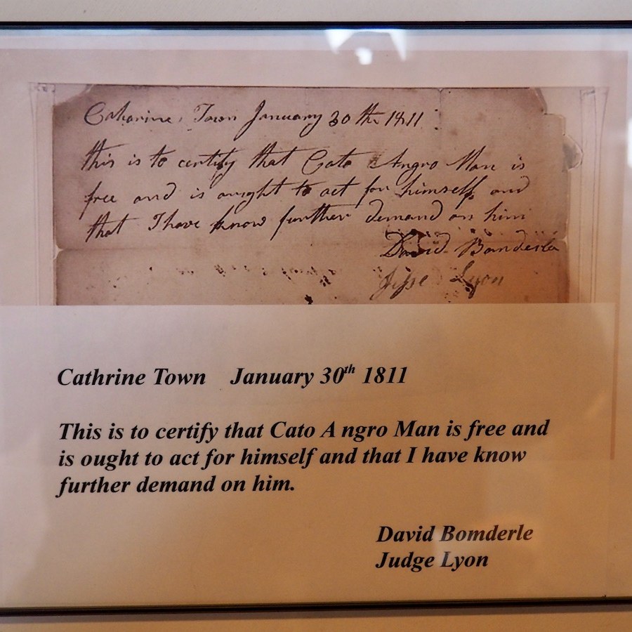 Note Freeing a Slave in New York
