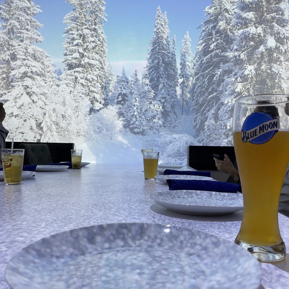 Virtual Dinner Snow Scene