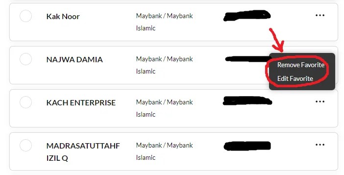 Cara 2 Delete Favourite Accounts Dalam Maybank2u